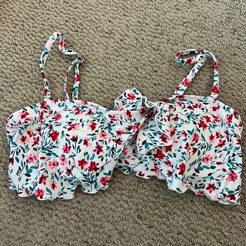 Floral bikini top